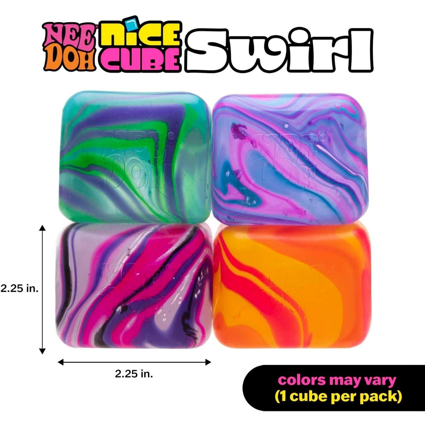 NeeDoh Nice Cube Swirl ?C Solid Squish ?C Assorted - Image 5